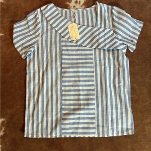 Blue Striped women's Shirt